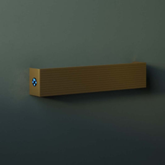 electric heated towel bar with thermostat  600mm - brushed brass