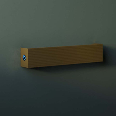 electric heated towel bar with thermostat  600mm - brushed brass