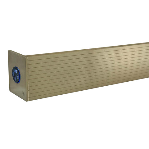 electric heated towel warmer  600mm - brushed brass