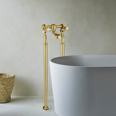 freestanding bath filler tap antique gold