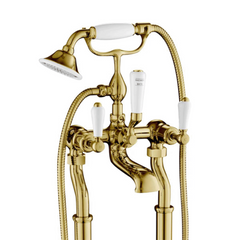 brushed gold bathroom tap