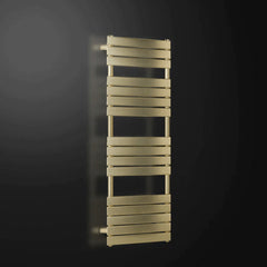 brushed gold heated towel rail