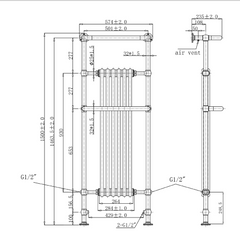 wall mounted traditional towel radiator