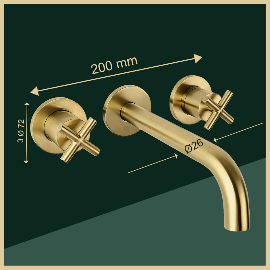 gold taps wall mounted taps