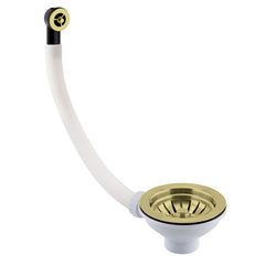 Gold Basket Strainer Kitchen Sink Waste 