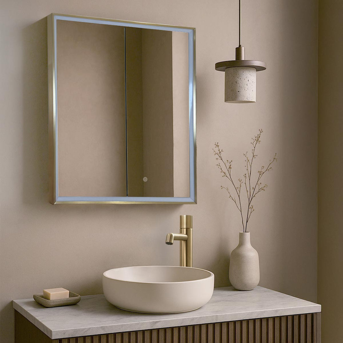 Gold Bathroom Mirrors