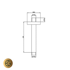 gold ceiling shower arm technical details