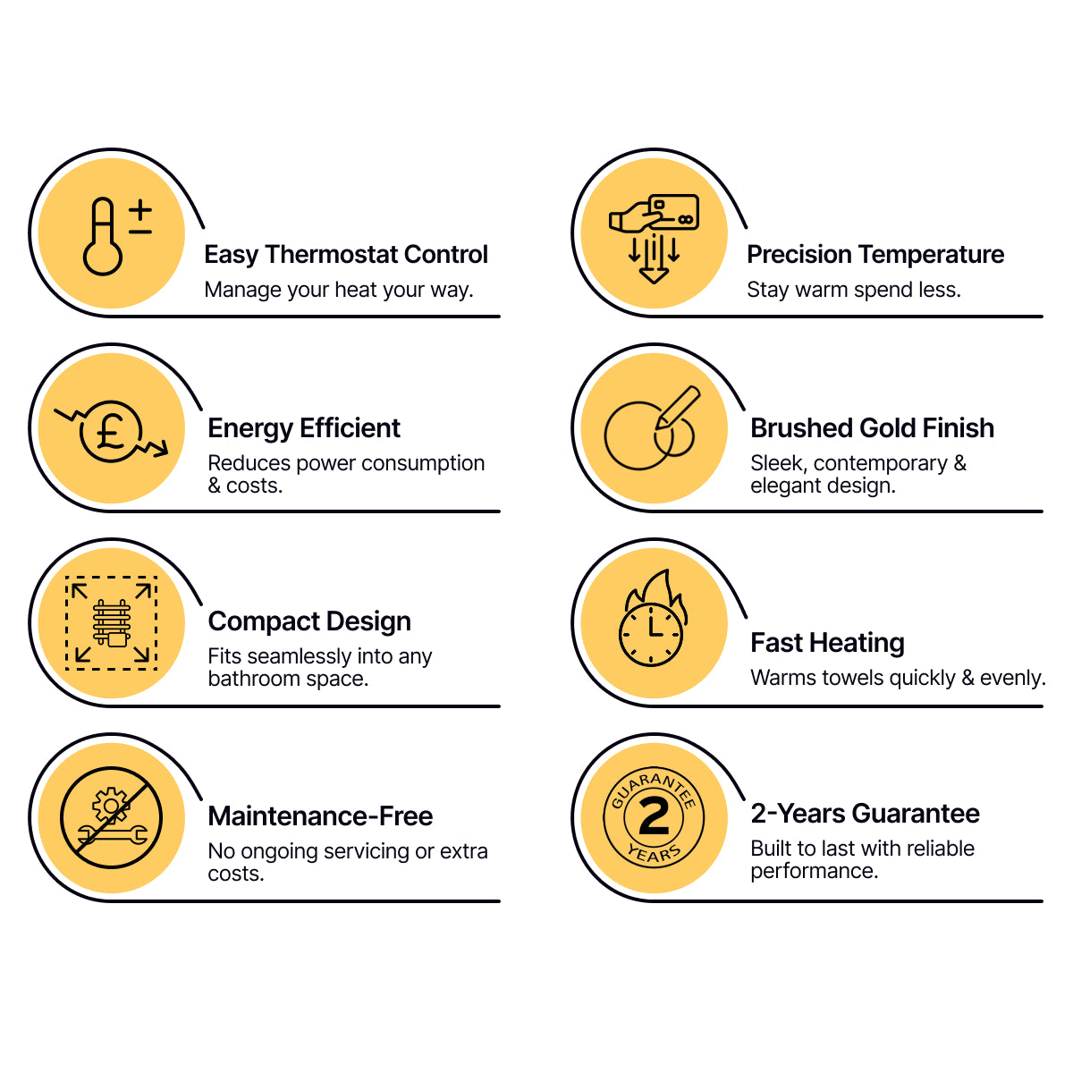 gold electric towel rail benefits