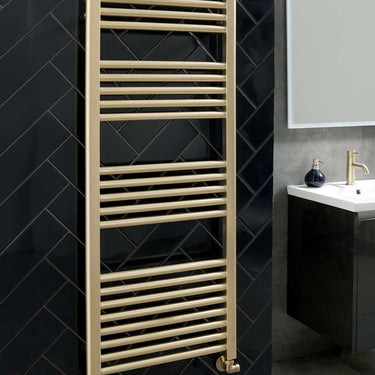 Gold Towel Radiator 1200mm x 500mm – Dual Fuel