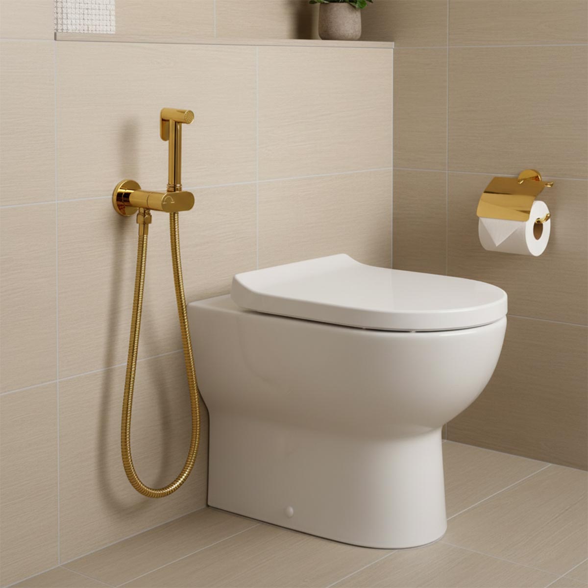 gold shower bidet douche set 