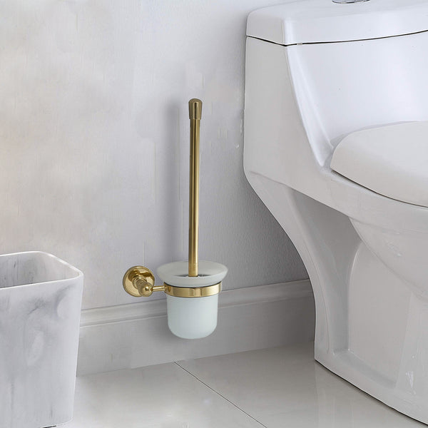 brushed brass toilet brush