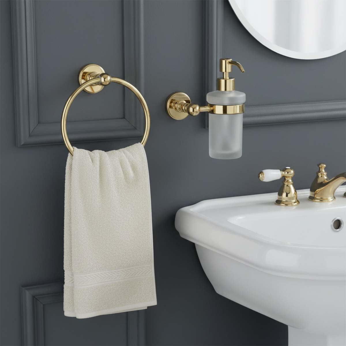 gold towel holder ring 