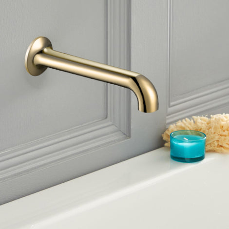 gold bathroom wall mounted bath tap