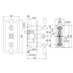 concealed thermostatic shower valve