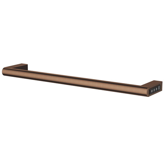 ThermaOra Brushed Bronze Electric Heated Single Towel Bar