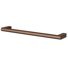 round heated towel bar brushed bronze