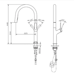 gold kitchen tap technical details