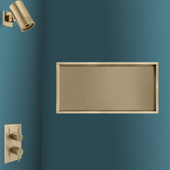 Gold shower niche wall mounted