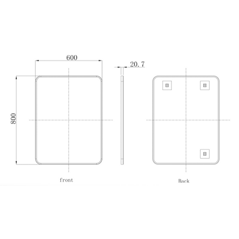 bronze square mirror