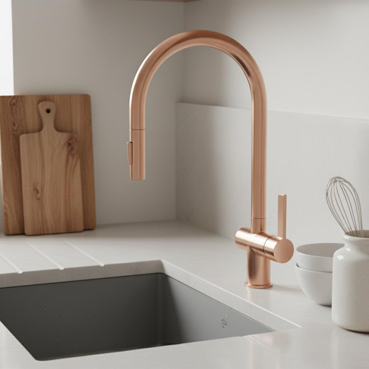 rose gold kitchen tap