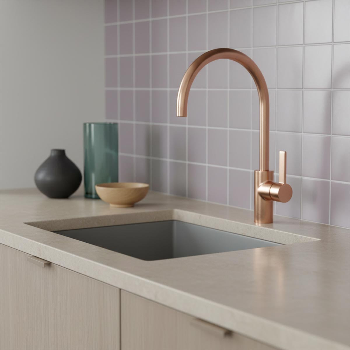 rose gold kitchen tap