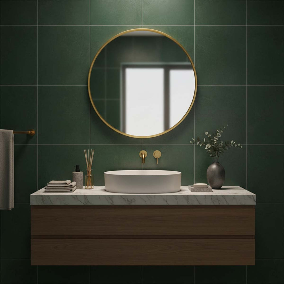 Gold Bathroom Mirrors