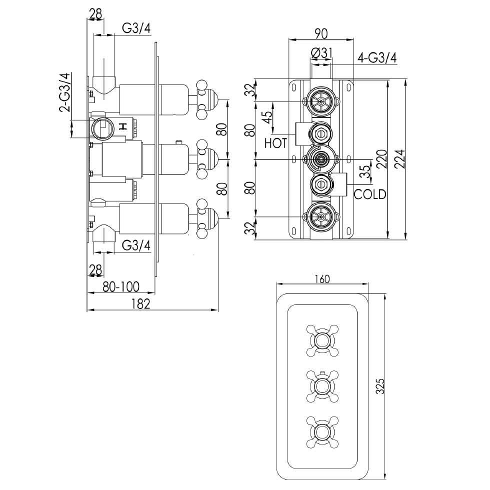 shower control valve