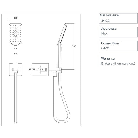 shower handset with water outlet