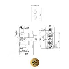 concealed thermostatic shower valve