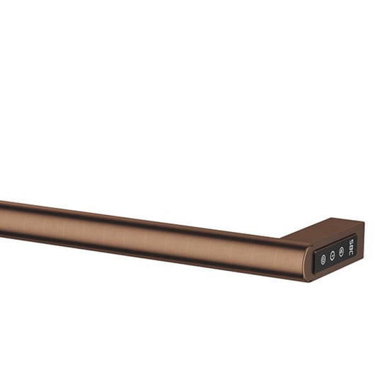 ThermaOra Brushed Bronze Electric Heated Single Towel Bar