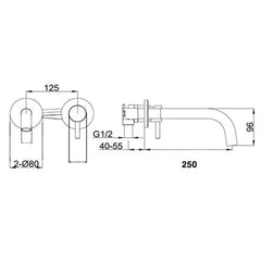 wall mounted basin tap bronze