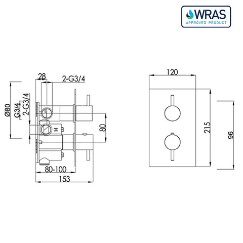 concealed thermostatic shower valve