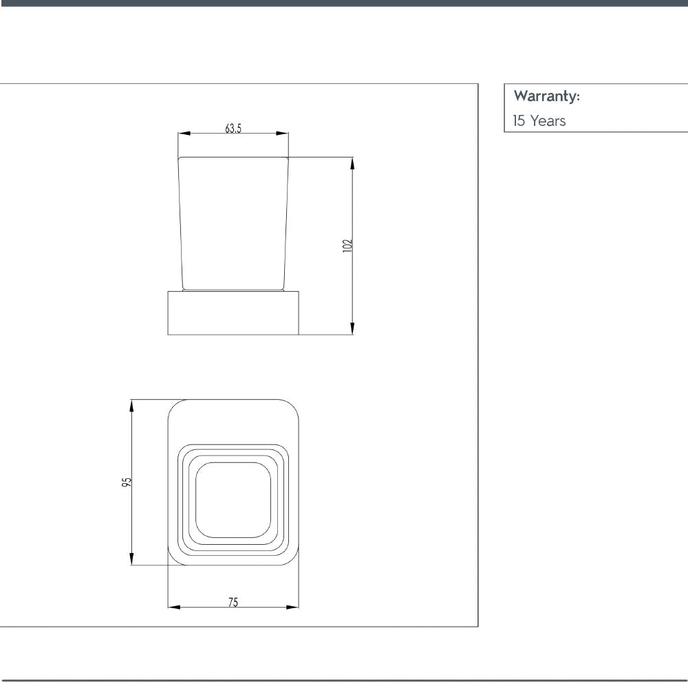 Wall Mounted Square Tumbler Holder