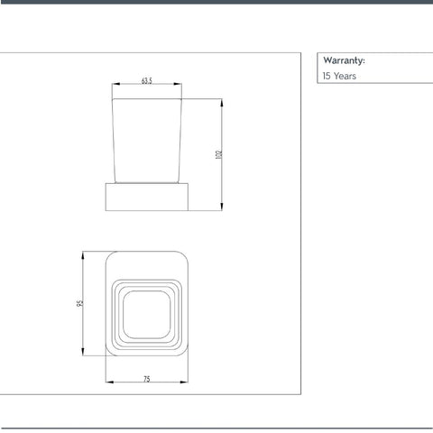 Wall Mounted Square Tumbler Holder