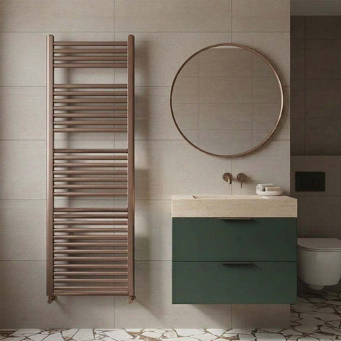tall Brushed Bronze Heated Towel Rail 1600mm x 500mm