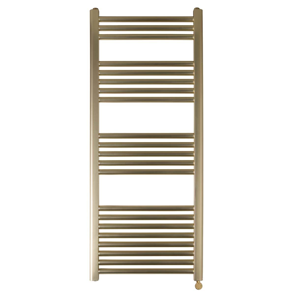 tall electric towel rail brushed brass 1200mm