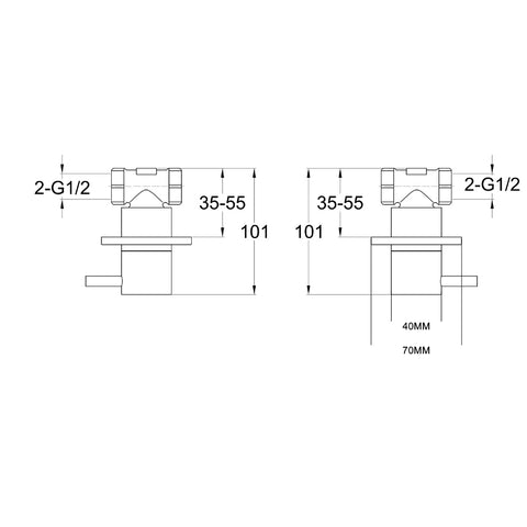 bathroom stop valves brushed bronze