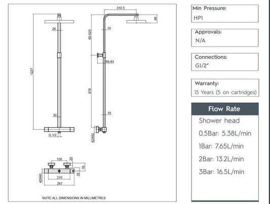 gold shower mixer thermostatic