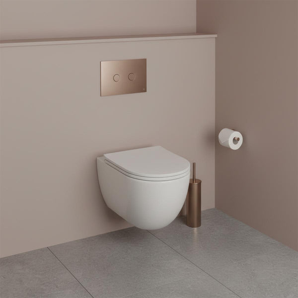 toilet flush plate- brushed bronze 