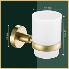 brushed brass toothbrush holder