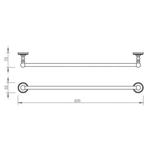 brushed brass towel  bar rail uk