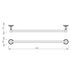 brushed brass towel rail uk