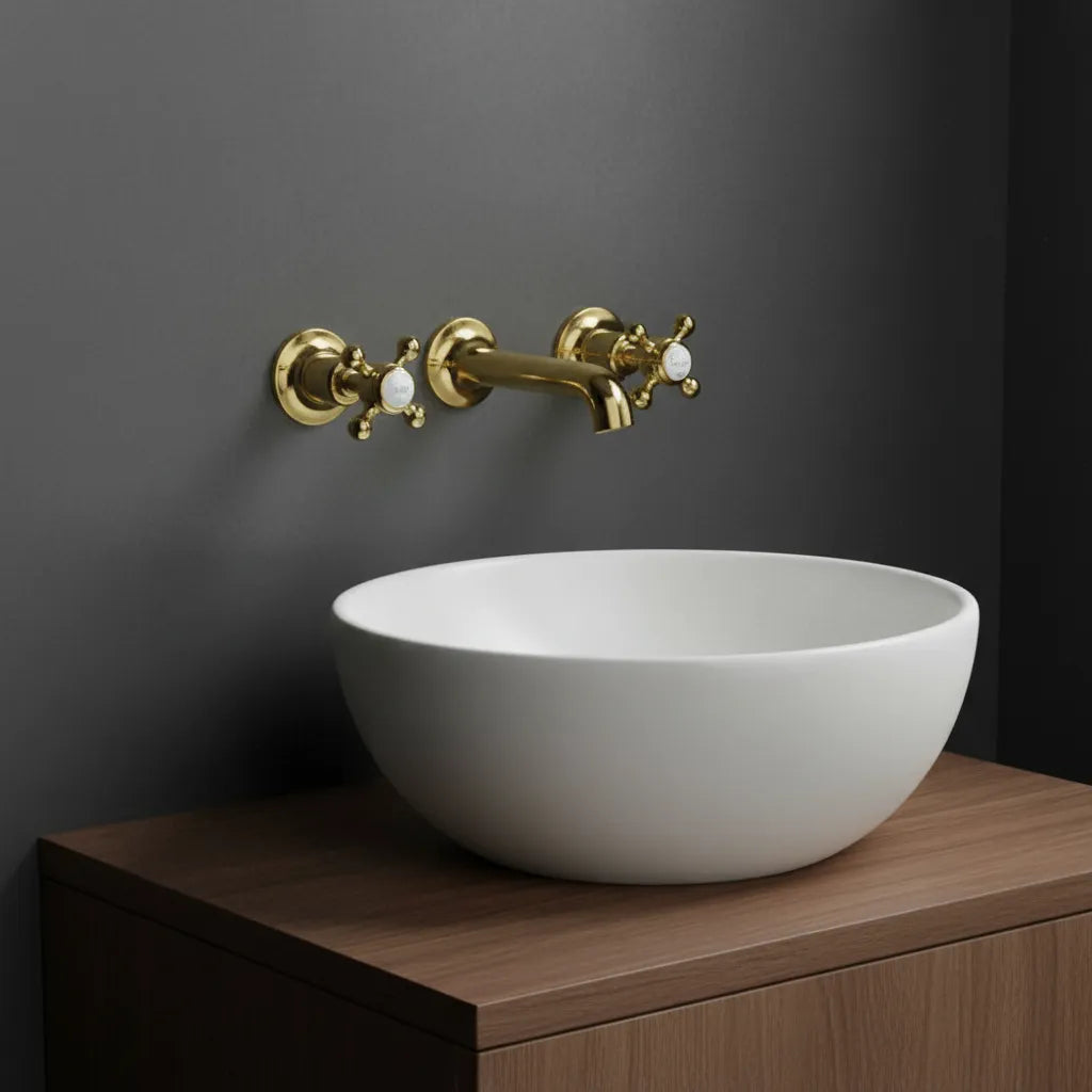 Traditional Polished Gold Bathroom Taps and Showers