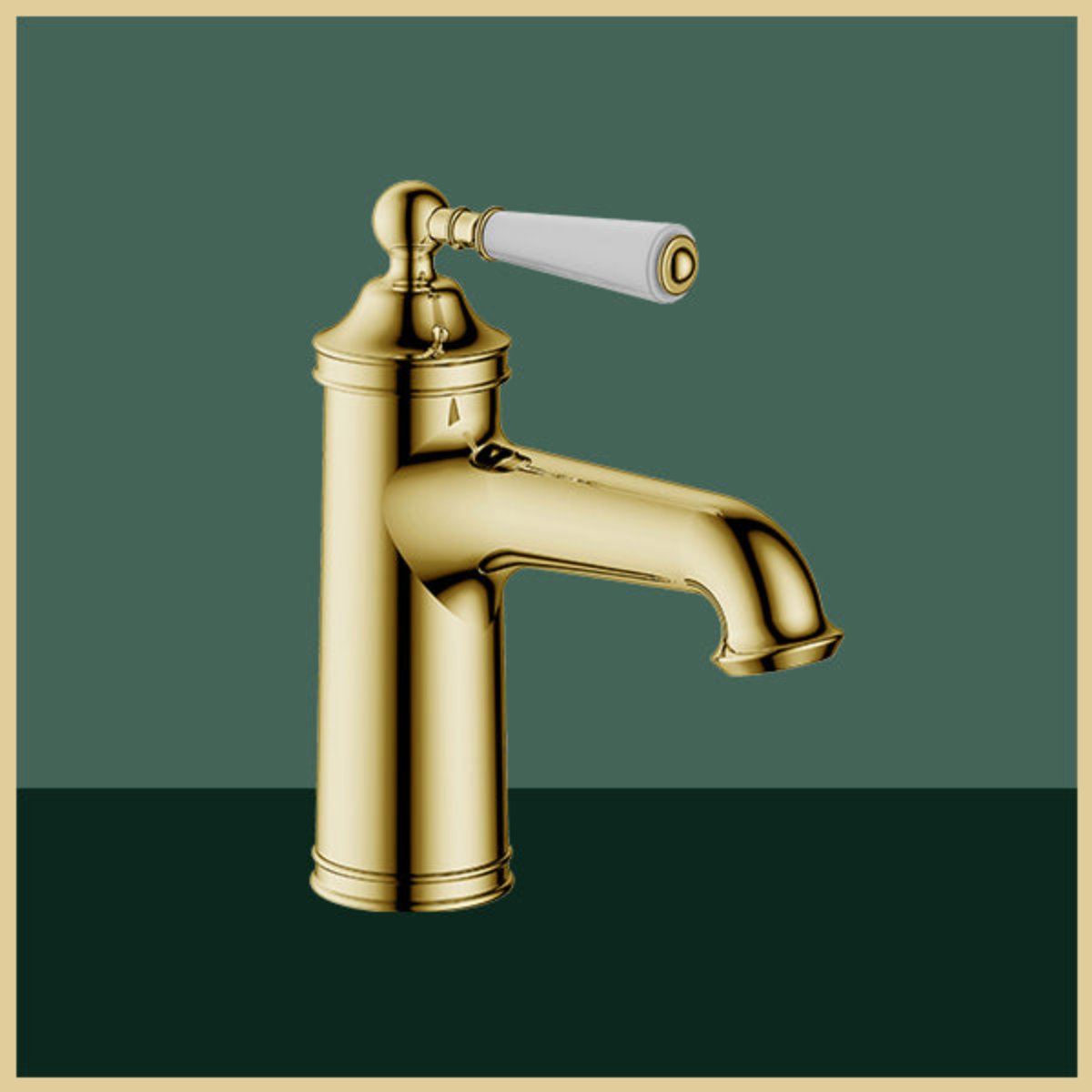 traditional basin mixer tap with single lever