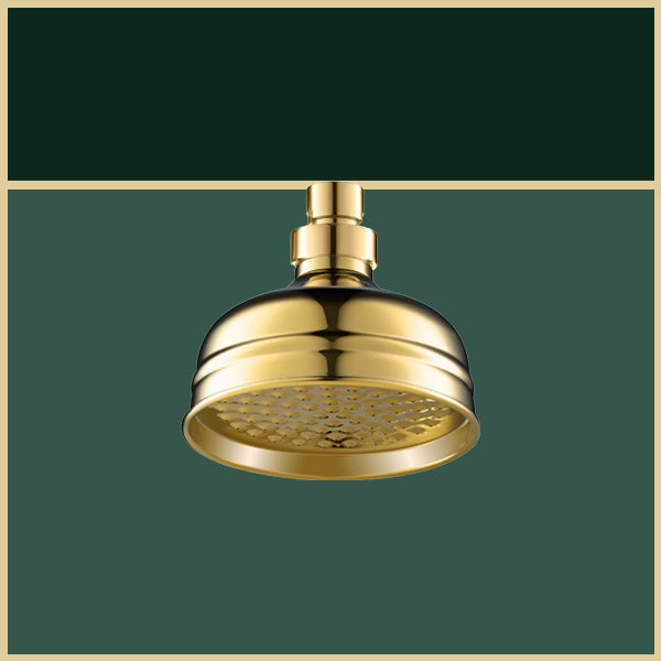 traditional brass shower head