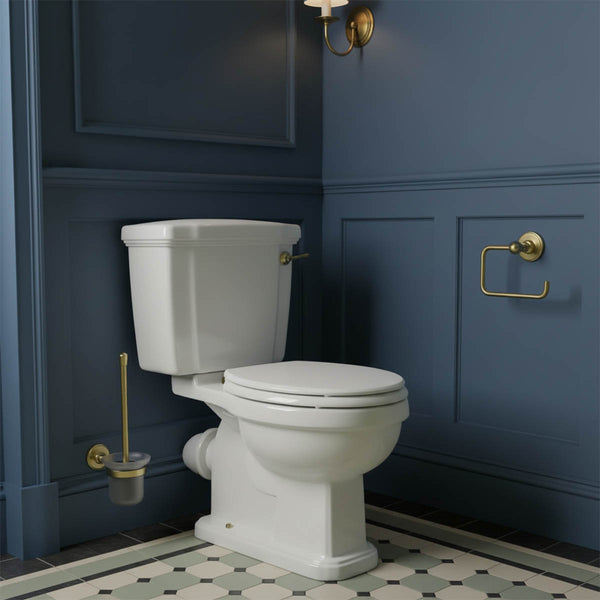 traditional toilet brush with holder 