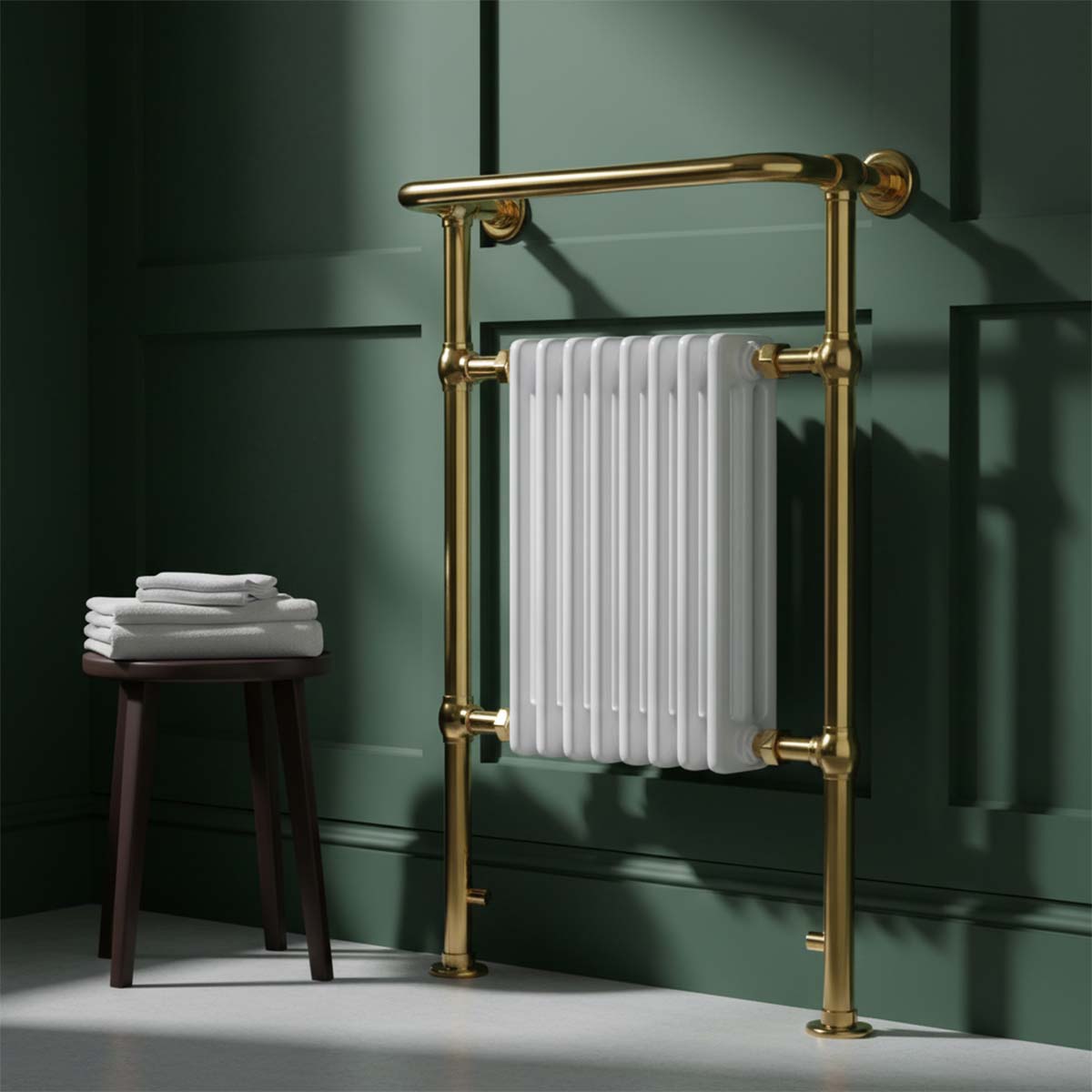 traditional towel radiator gold
