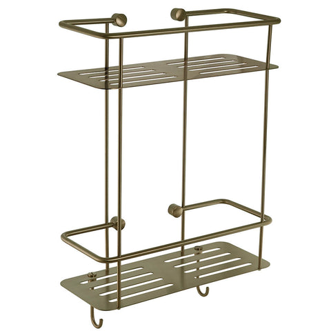 Gold twin square shower basket 