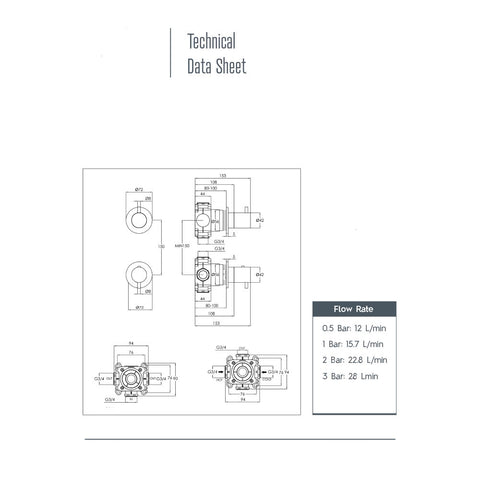 two outlet shower mixer valve brushed bronze