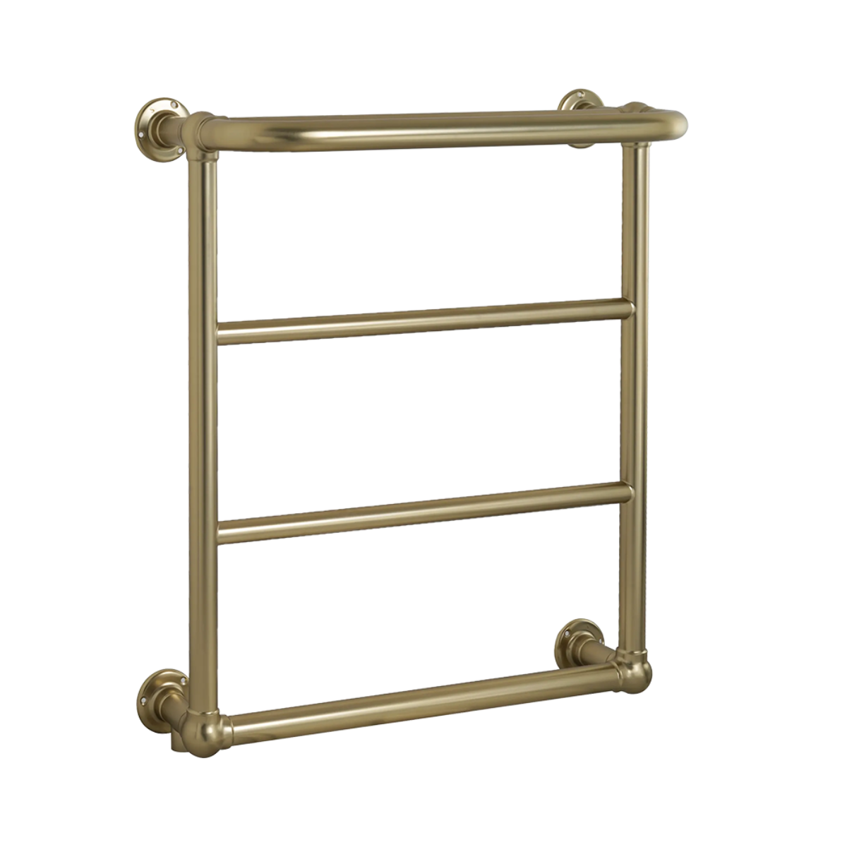 brushed brass traditional towel radiator